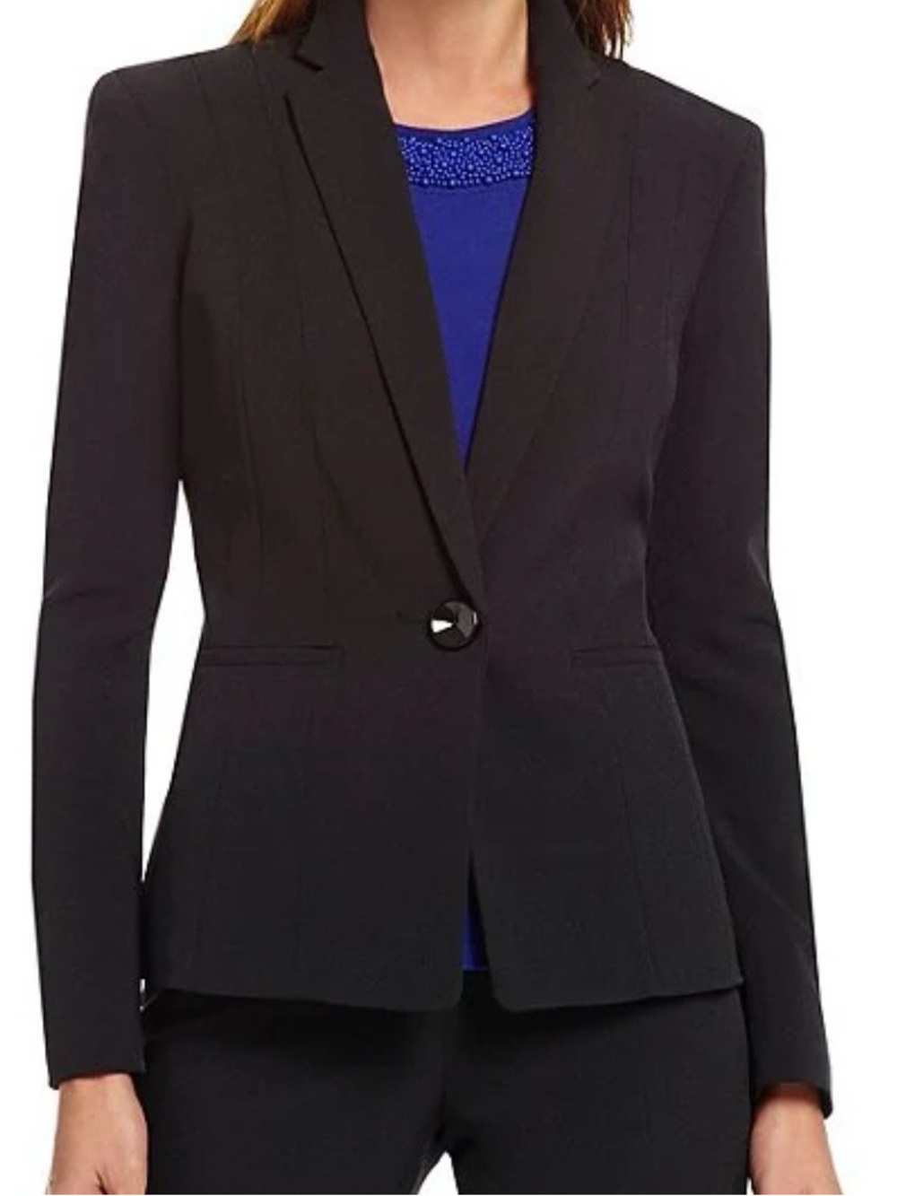 Kasper Women's Black Single-Button Tailored Jacket NWT